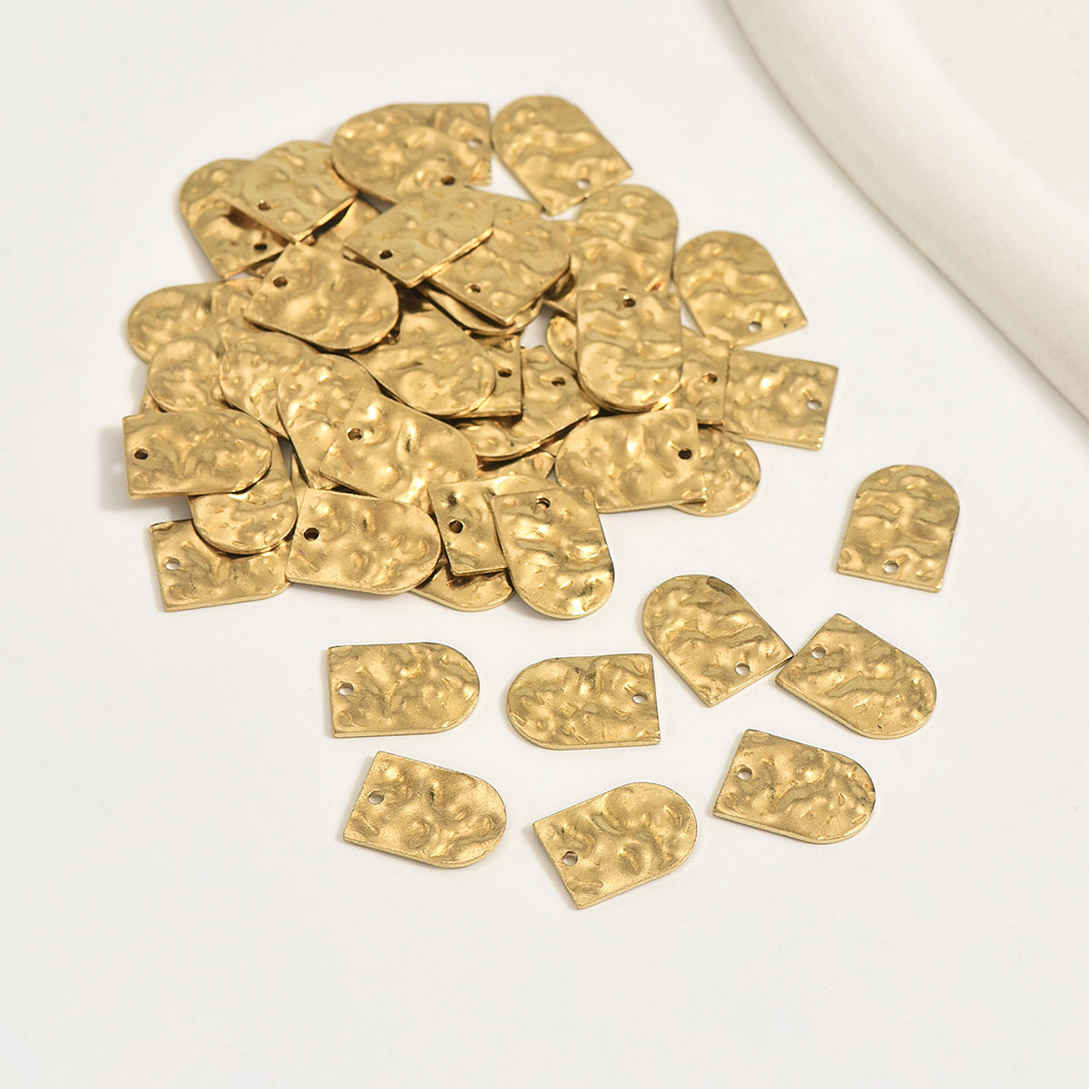 Jc Jewelry & Watches Photos - 20pcs brass hammer patterned single hole