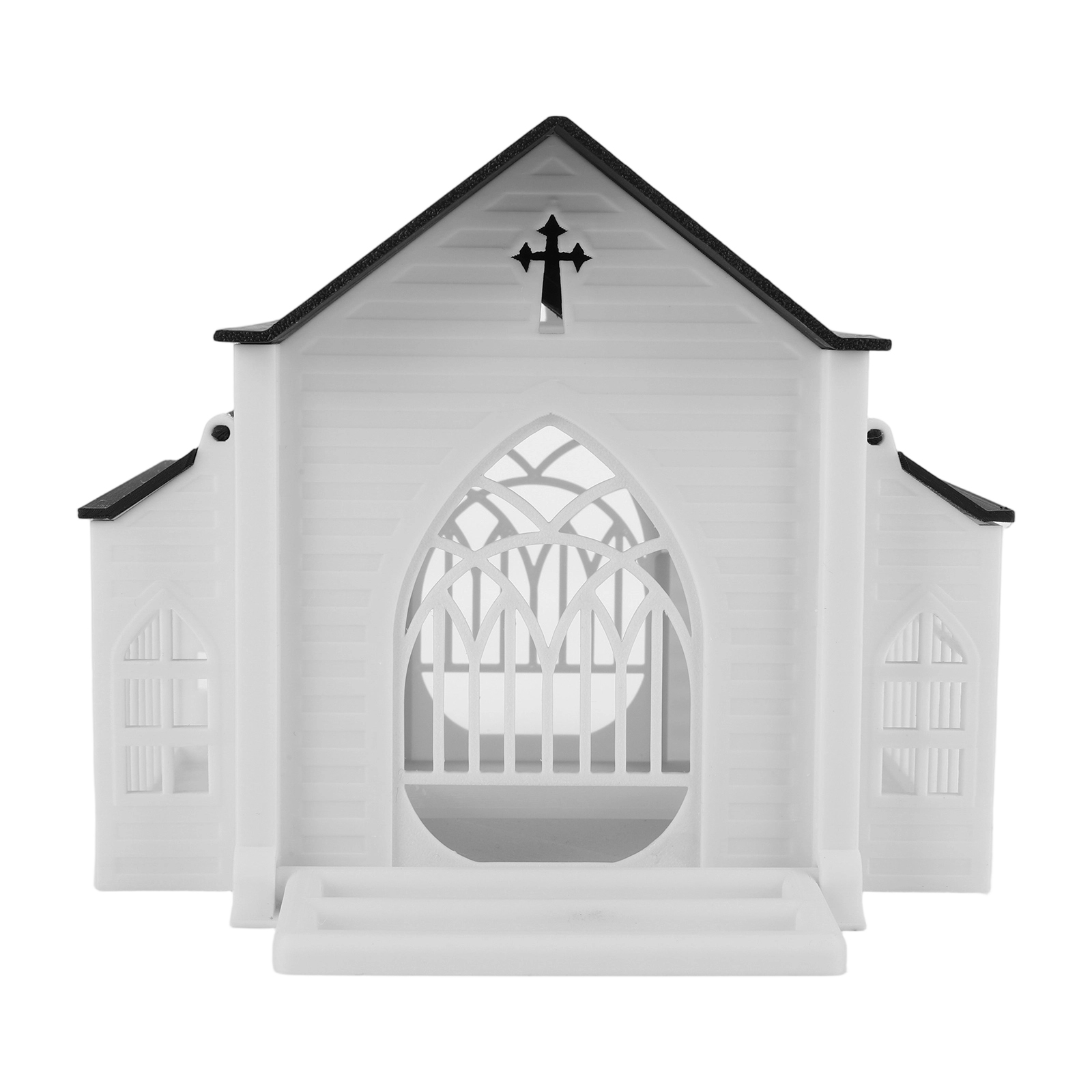 Watches & Jewelry Repair Center Photos - Church-Shaped Metal Bird Feeder with Light