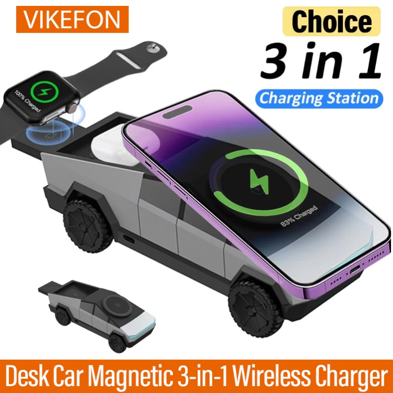 Watches & Jewelry Repair Center Photos - VIKEFON Desk Car Magnetic 3-in-1 Wireless