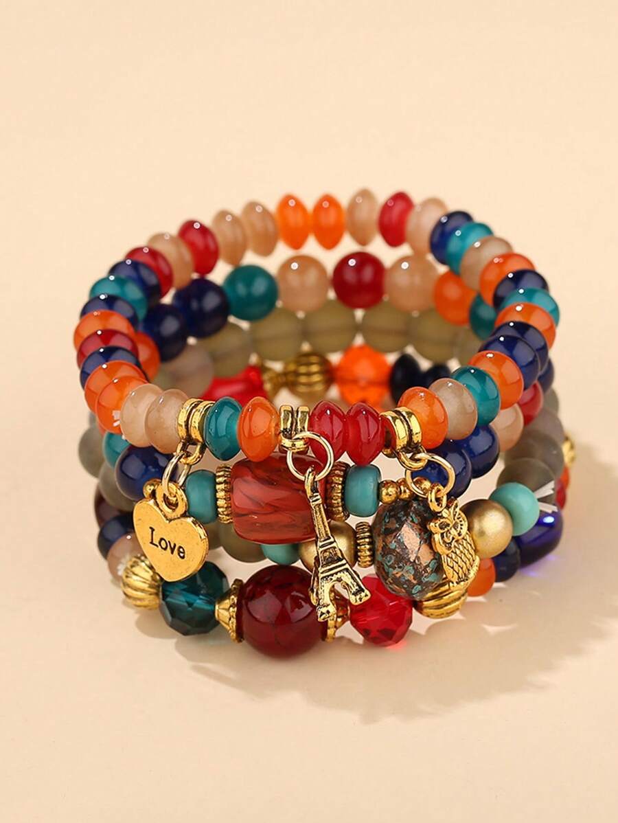 The Jewelry & Watches - 1 Set Of 4pcs Boho Style