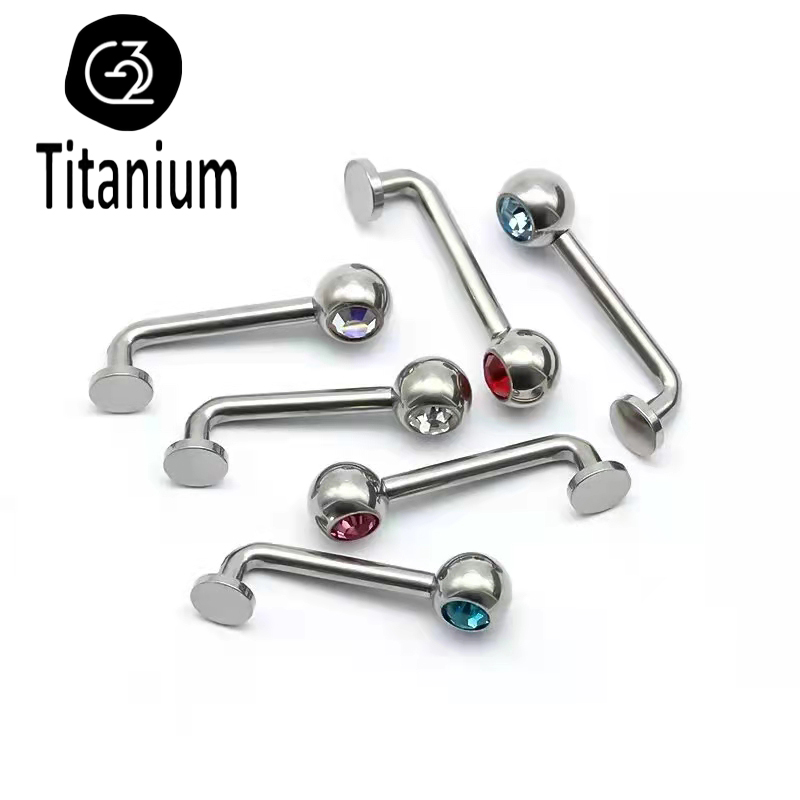 Christina Jewelry & Watches Marguerite Ørestik Forgyldt Sølv - ASTM F136 Titanium Piercing Christina Vertical