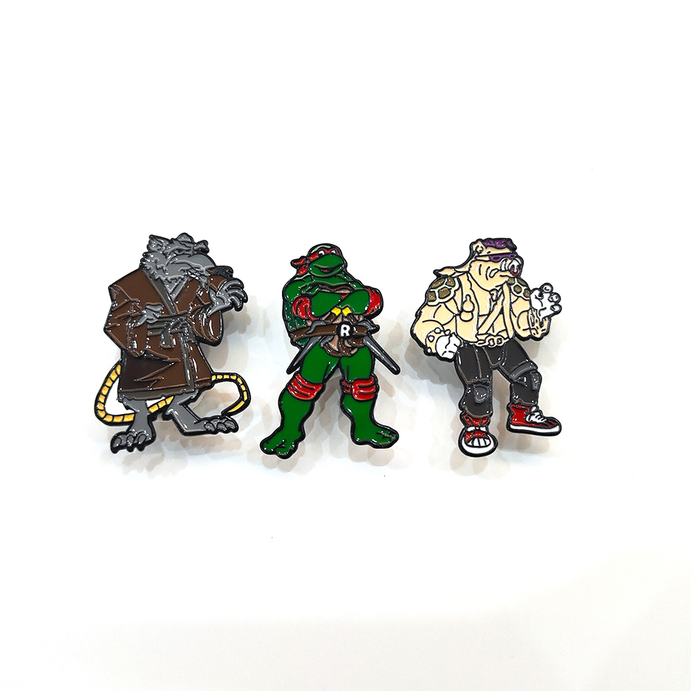 Vintage Brooch Pin - 3pcs Vintage Ninja Turtles Pins Set