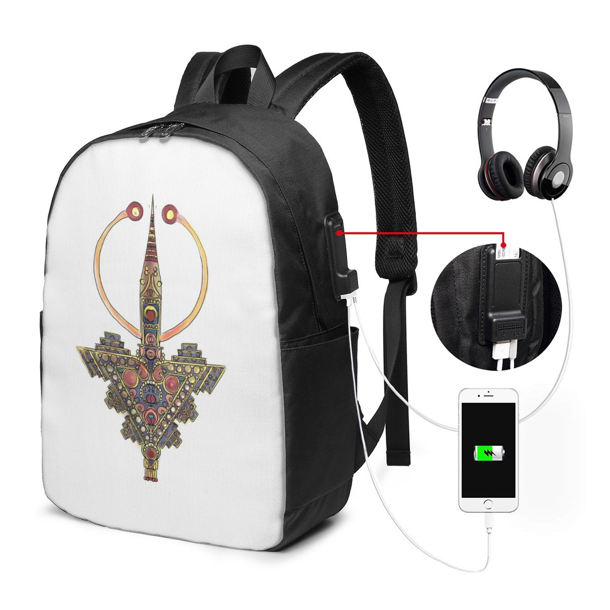 The Jewelry & Watches - Kabyle Jewelry Amazigh MoroccoBackpack Travel Notebook