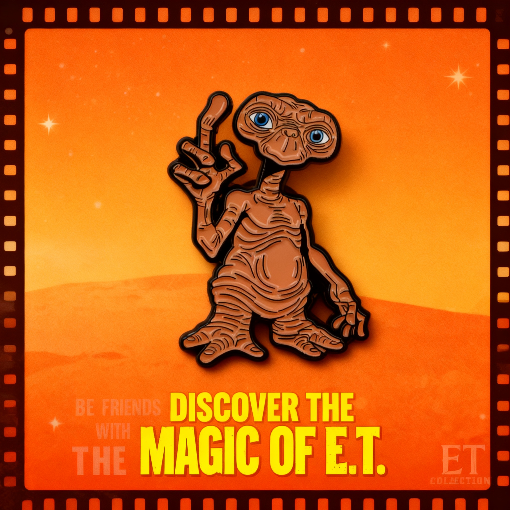 Vintage Brooch Pin - Vintage Funny Alien Enamel Cartoon Badge