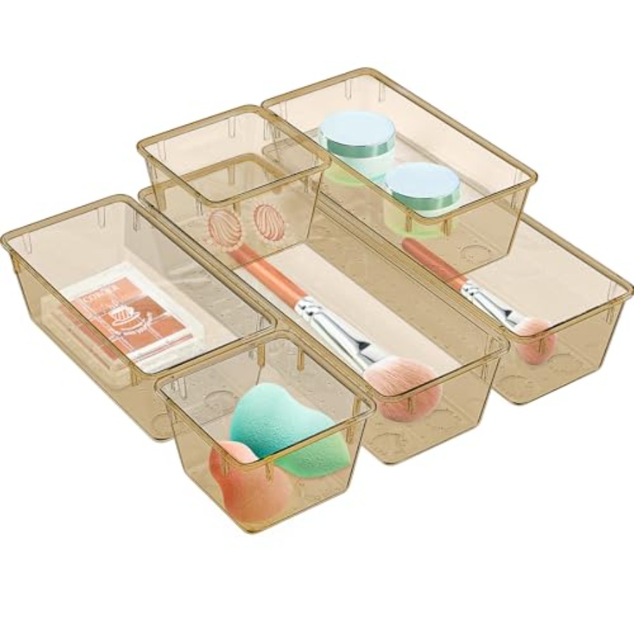The Jewelry & Watches - 6 Pack Drawer Organizer Set, Acrylic