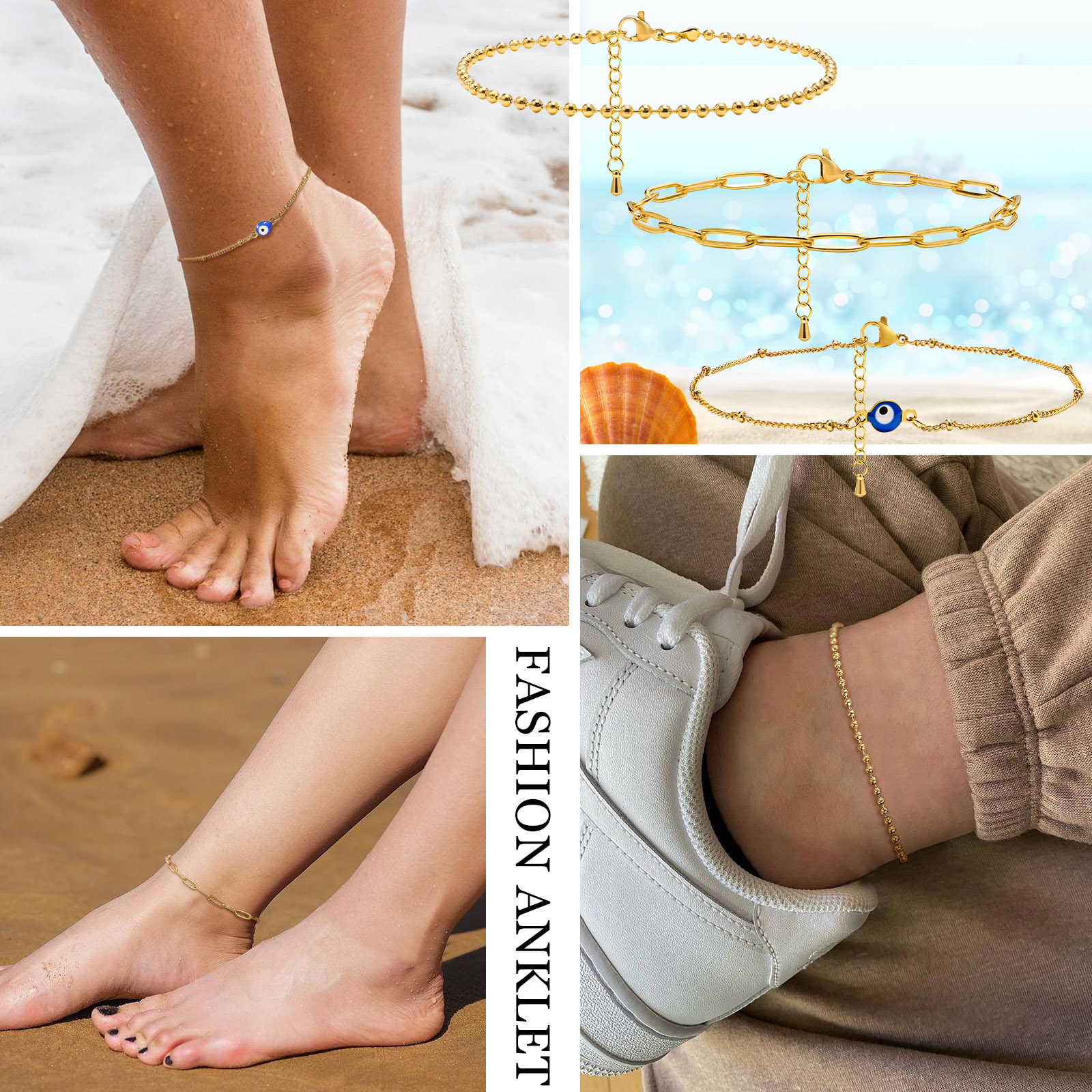Evil Eye  Anklet Bracelet on L - Jc Jewelry & Watches Photos のレビューと価格