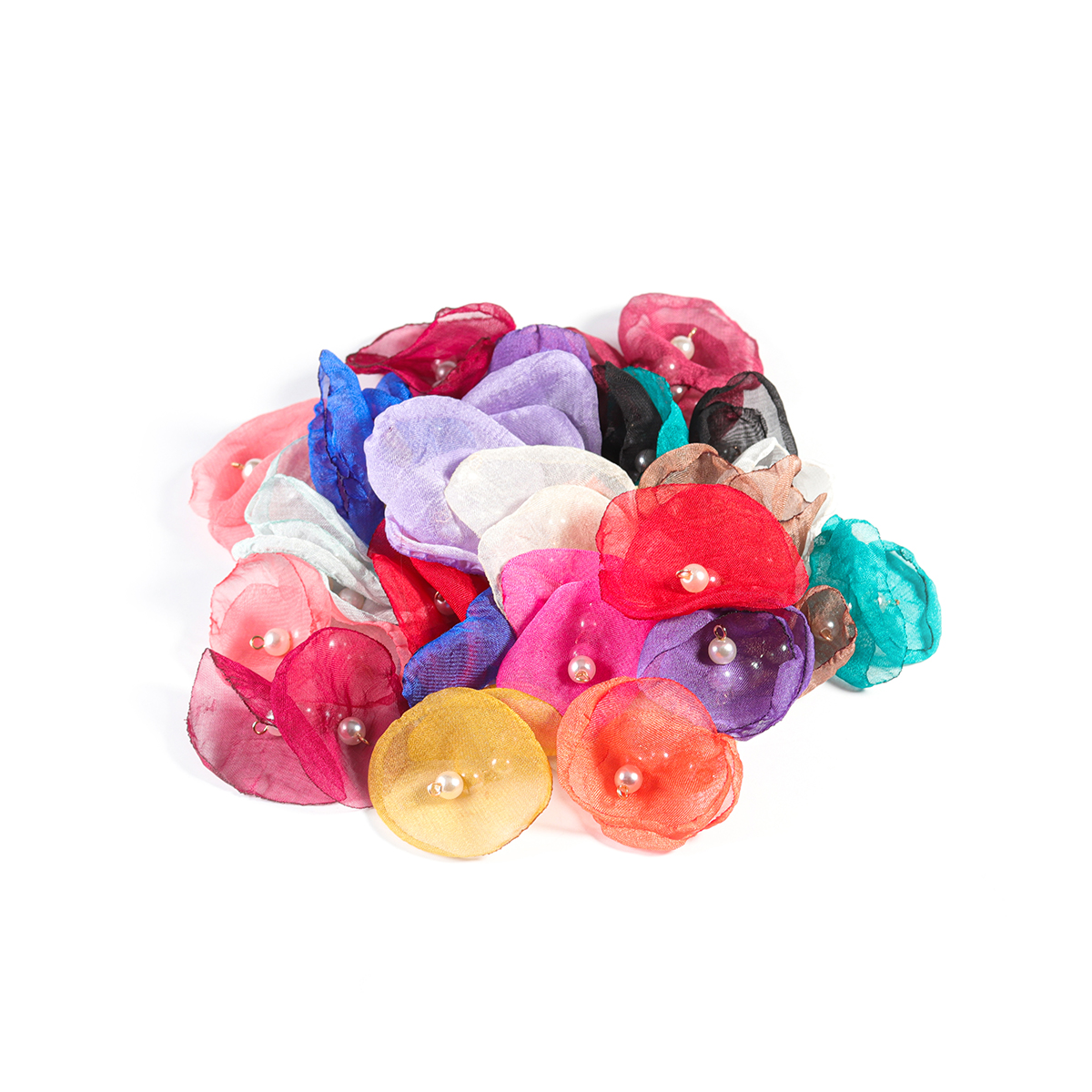 10pcs/lot Sweet Pearl Gauze Ch - Pearl Stud Earrings のレビューと価格