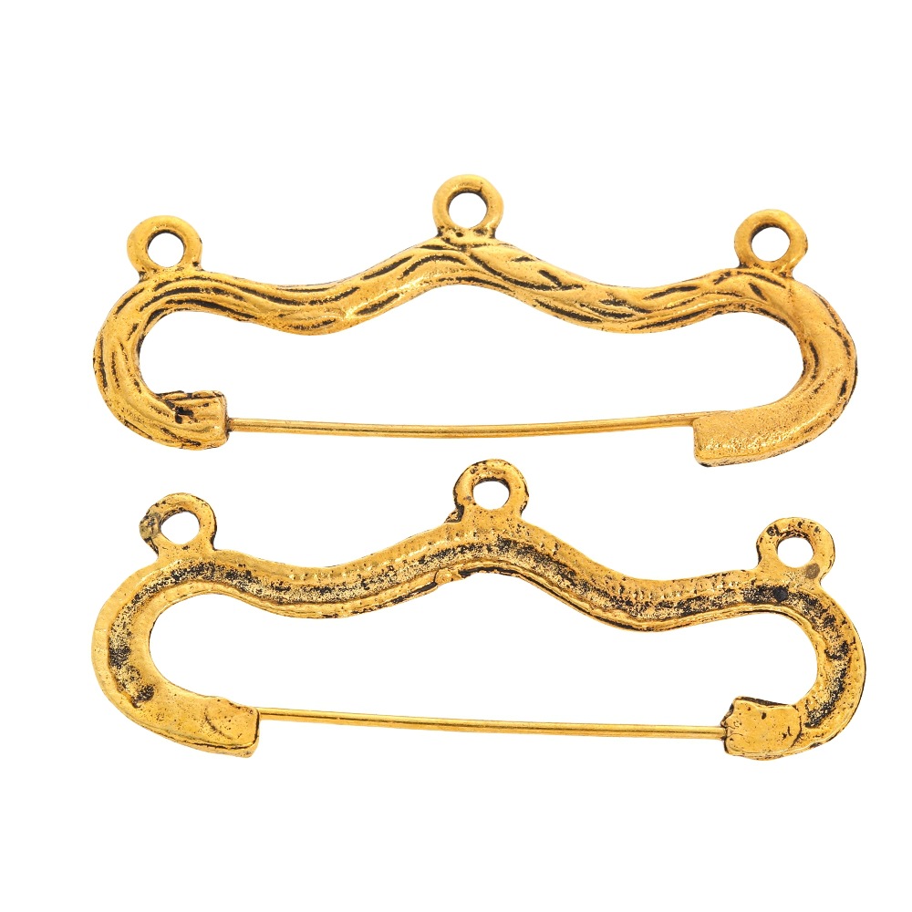 10pcs/LoT Vintage Wave Shape B - Vintage Brooch Pin のレビューと価格