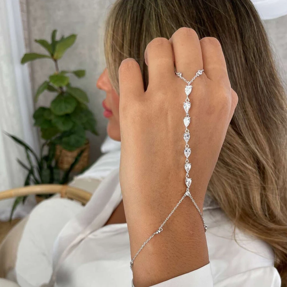 Fashion Zircon Teardrop Finger - The Jewelry & Watches のレビューと価格