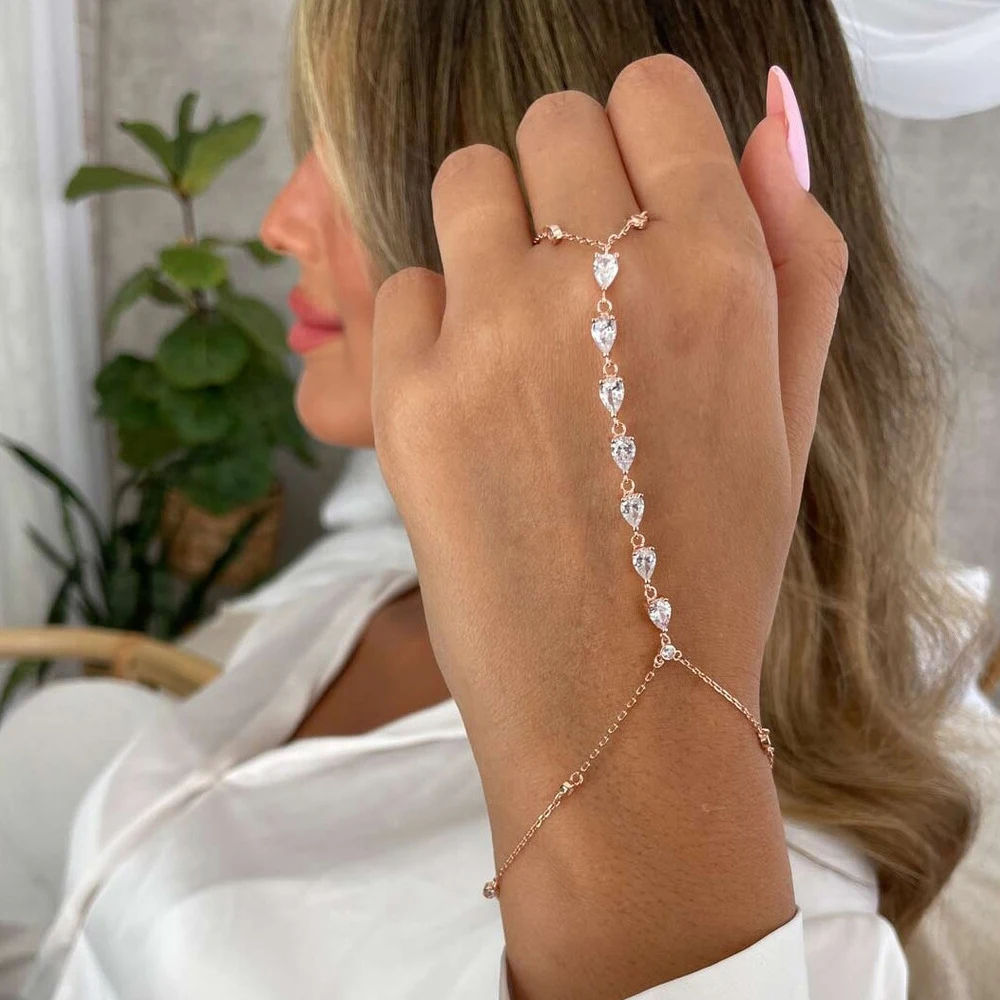 Fashion Zircon Teardrop Finger - The Jewelry & Watches のレビューと価格