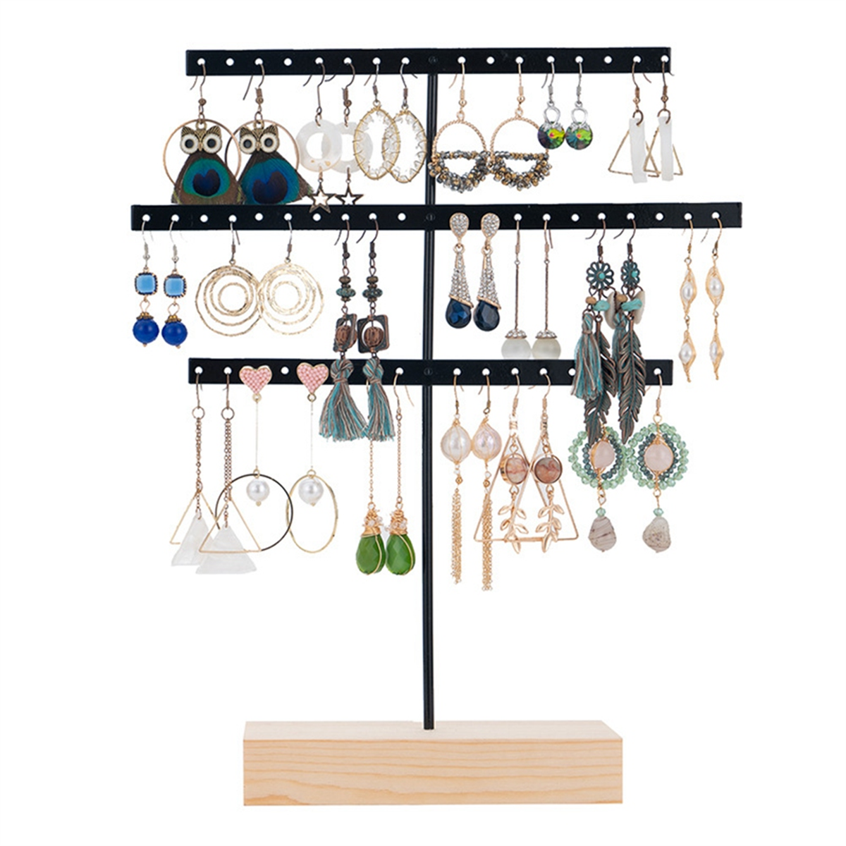 ABQR Black 3-Layer Simple Earr - The Jewelry & Watches のレビューと価格
