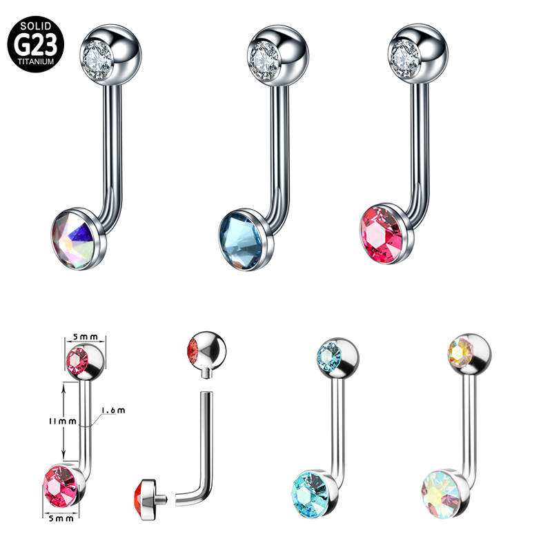 1PC F136 Titanium 14G CZ Gem P - Christina Jewelry & Watches Marguerite Ørestik Forgyldt Sølv のレビューと価格