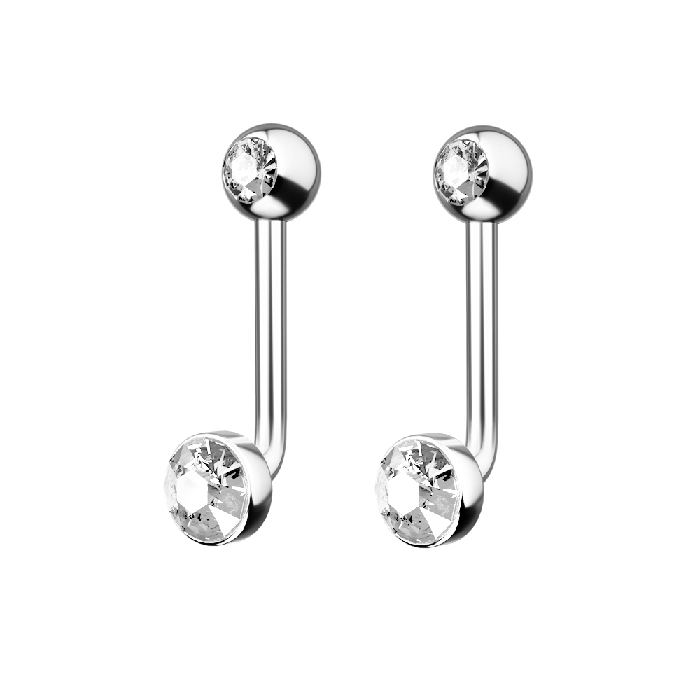 1PC F136 Titanium 14G CZ Gem P - Christina Jewelry & Watches Marguerite Ørestik Forgyldt Sølv のレビューと価格