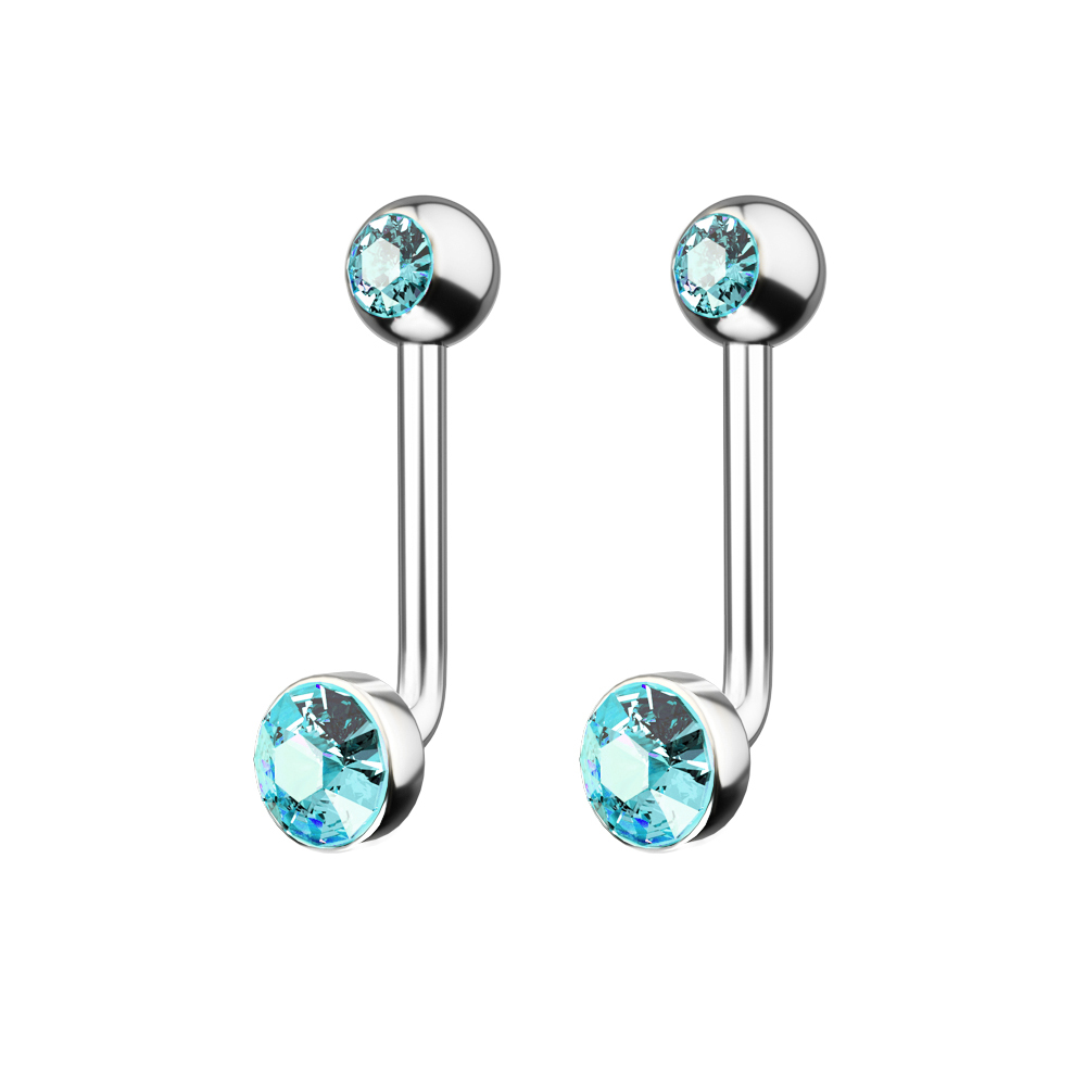 1PC F136 Titanium 14G CZ Gem P - Christina Jewelry & Watches Marguerite Ørestik Forgyldt Sølv のレビューと価格