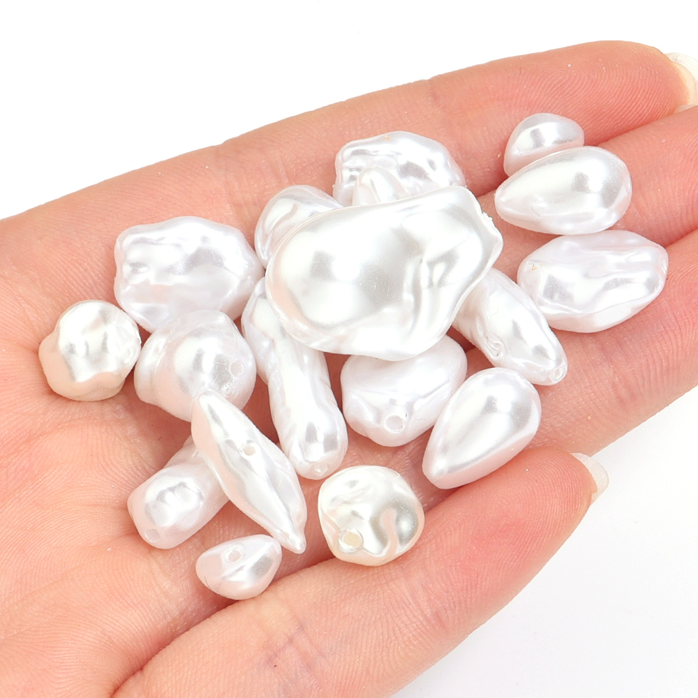 20pcs/lot Irregular ABS Imitat - Pearl Stud Earrings のレビューと価格