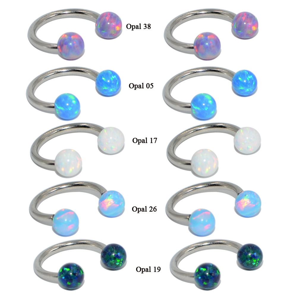1PC G23 Titanium Opal Ear Trag - Christina Jewelry & Watches Marguerite Ørestik Forgyldt Sølv のレビューと価格