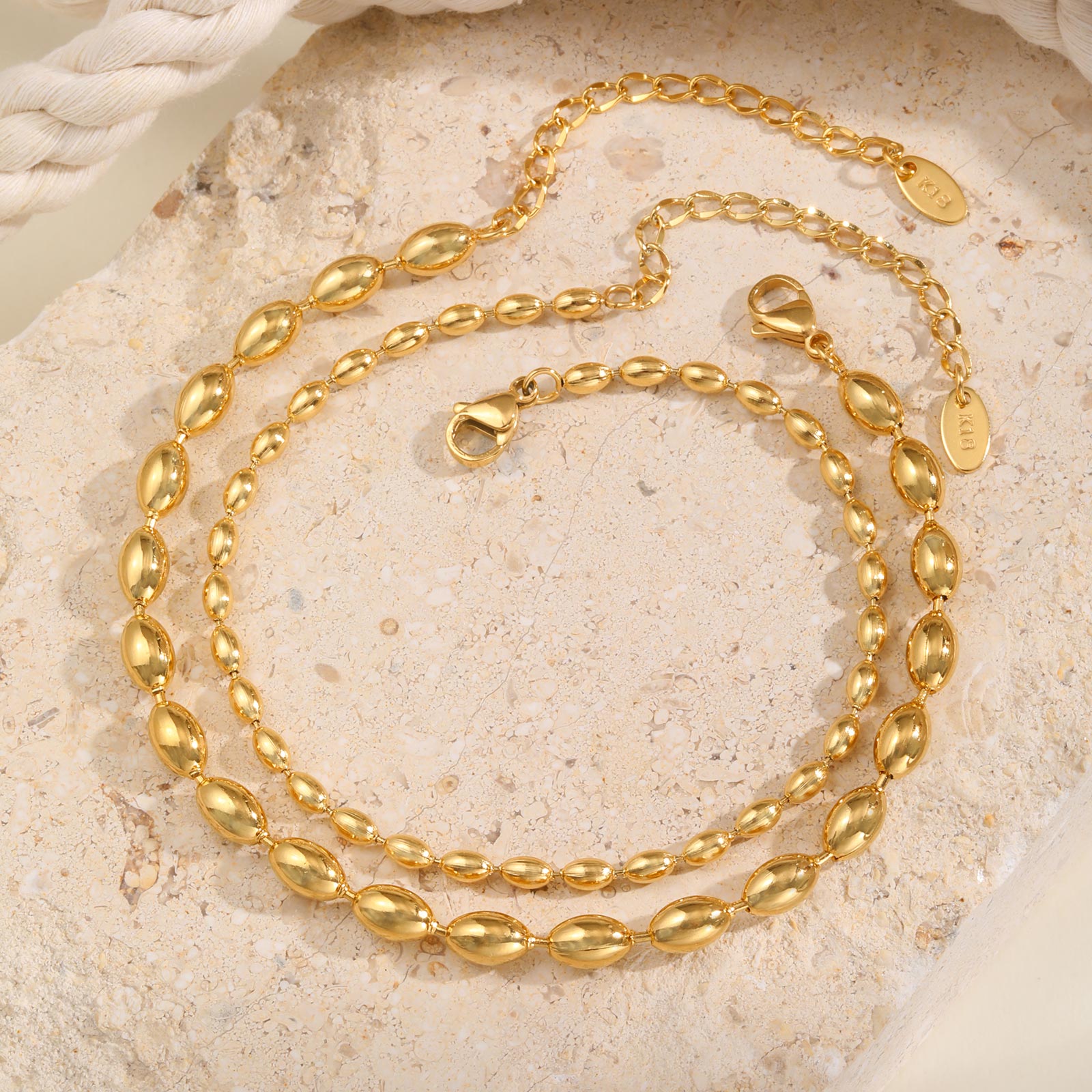 Stainless Steel Rugby Bead Cha - Jc Jewelry & Watches Photos のレビューと価格