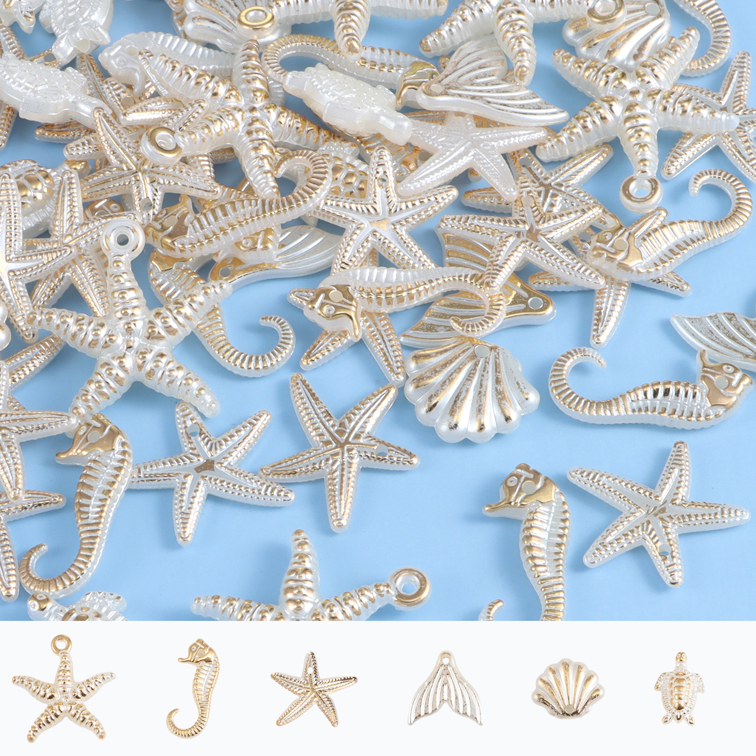 30 pieces of ocean series rand - Pearl Stud Earrings のレビューと価格