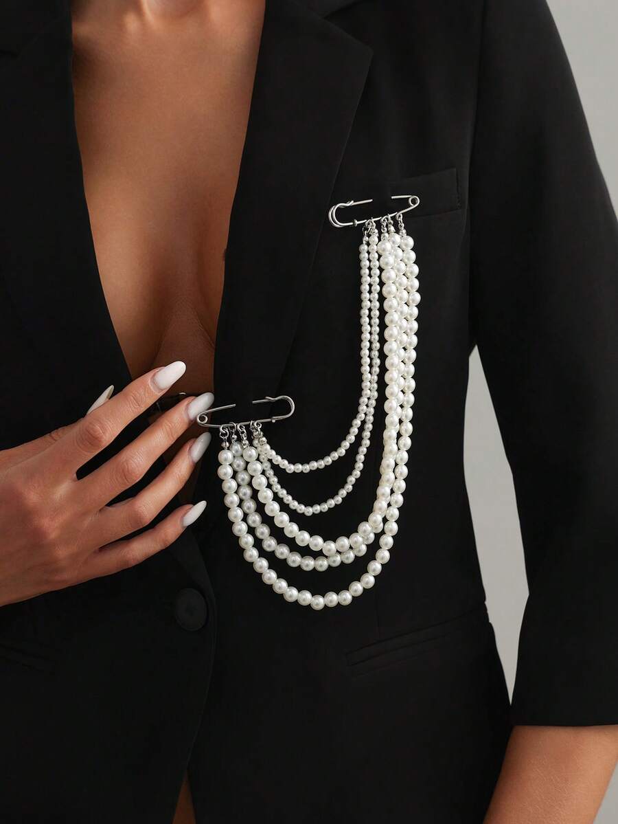 Vintage U-Shaped Multi-Layer F - Vintage Brooch Pin のレビューと価格
