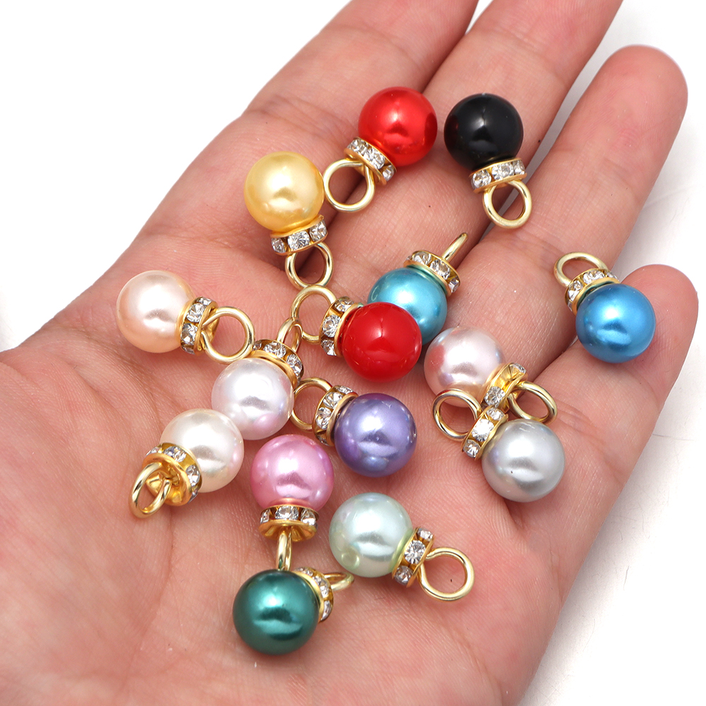 30pcs Inlaid Rhinestone Imitat - Pearl Stud Earrings のレビューと価格