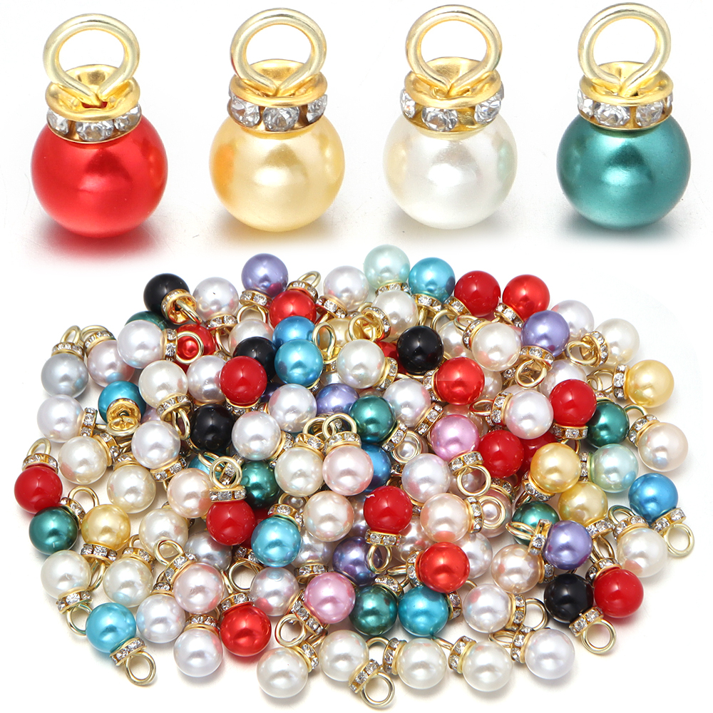 30pcs Inlaid Rhinestone Imitat - Pearl Stud Earrings のレビューと価格