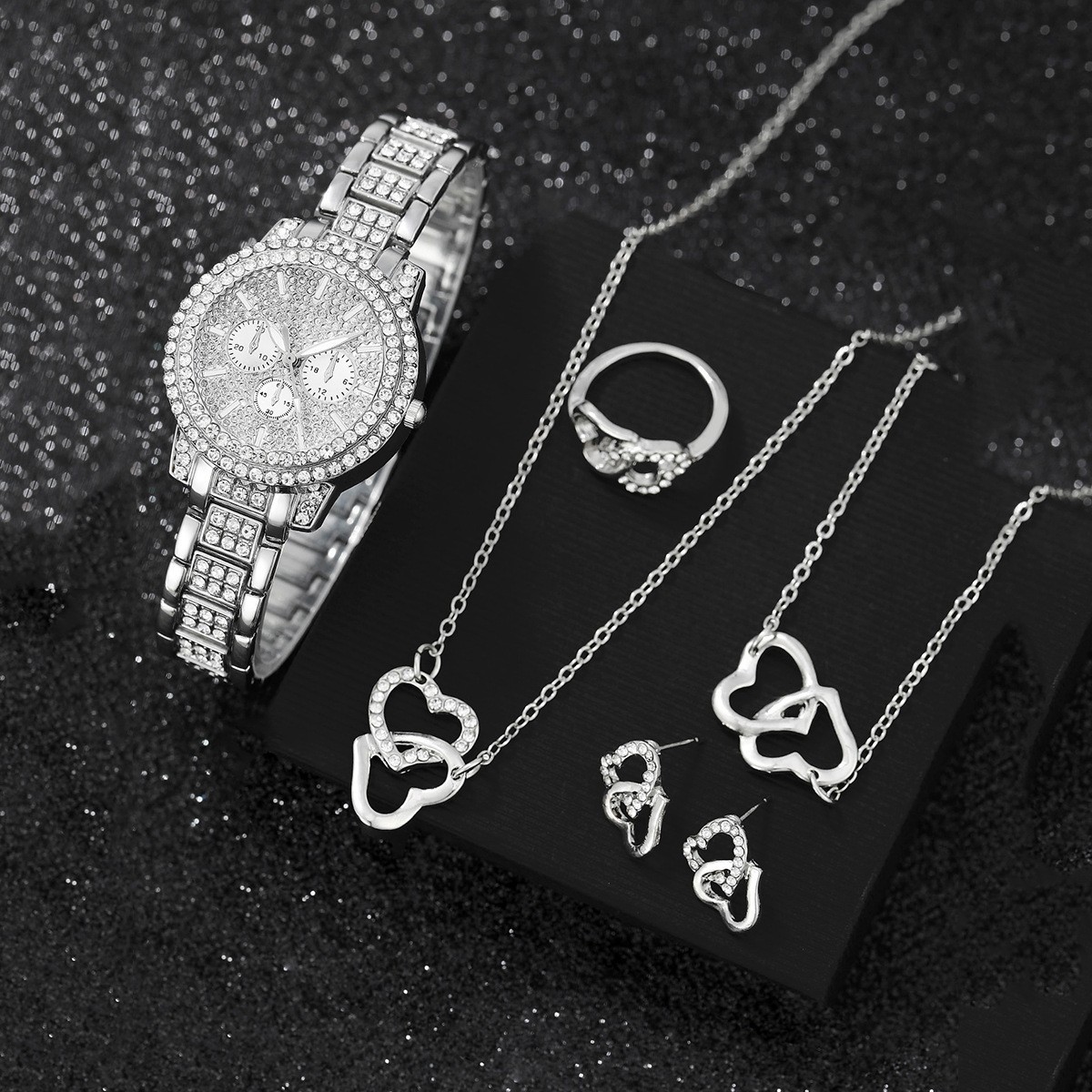 6PCS/Set Women's Watch Fashion - Jewelry Box Watches Bracelets のレビューと価格