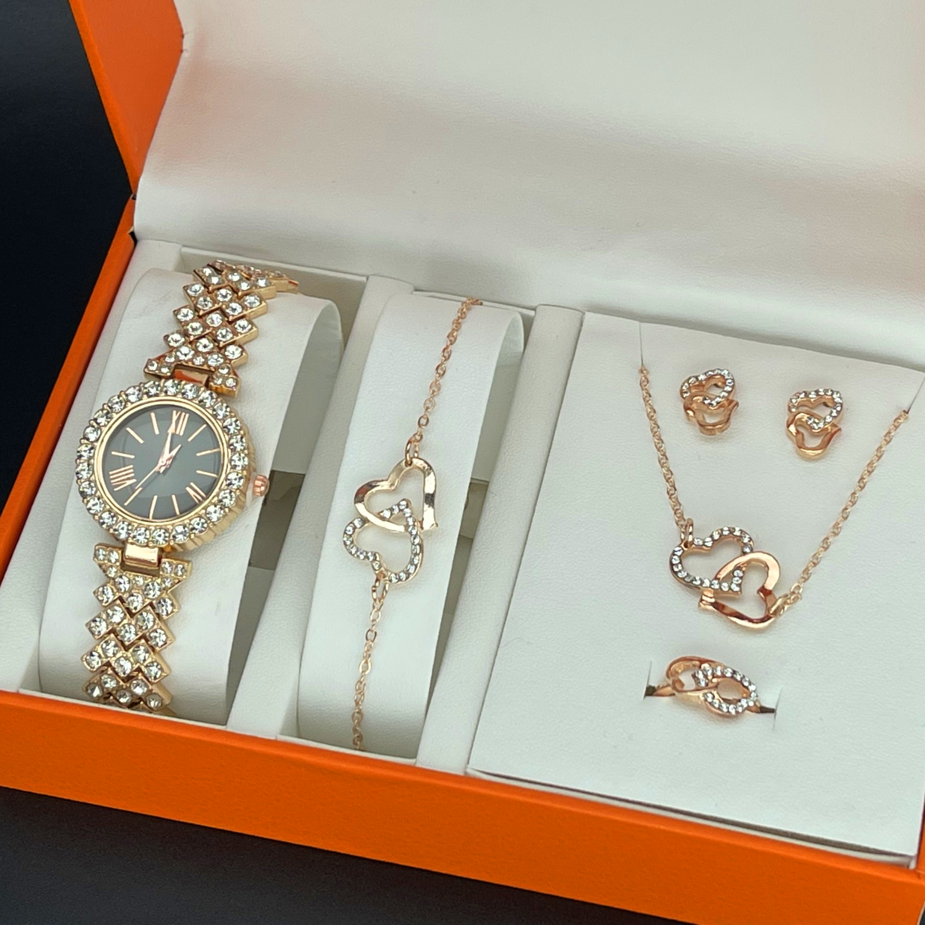 6PCS/Set Women's Watch Fashion - Jewelry Box Watches Bracelets のレビューと価格