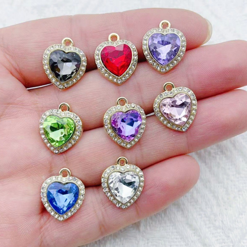 10pcs heart-shaped inlaid colo - The Jewelry & Watches のレビューと価格