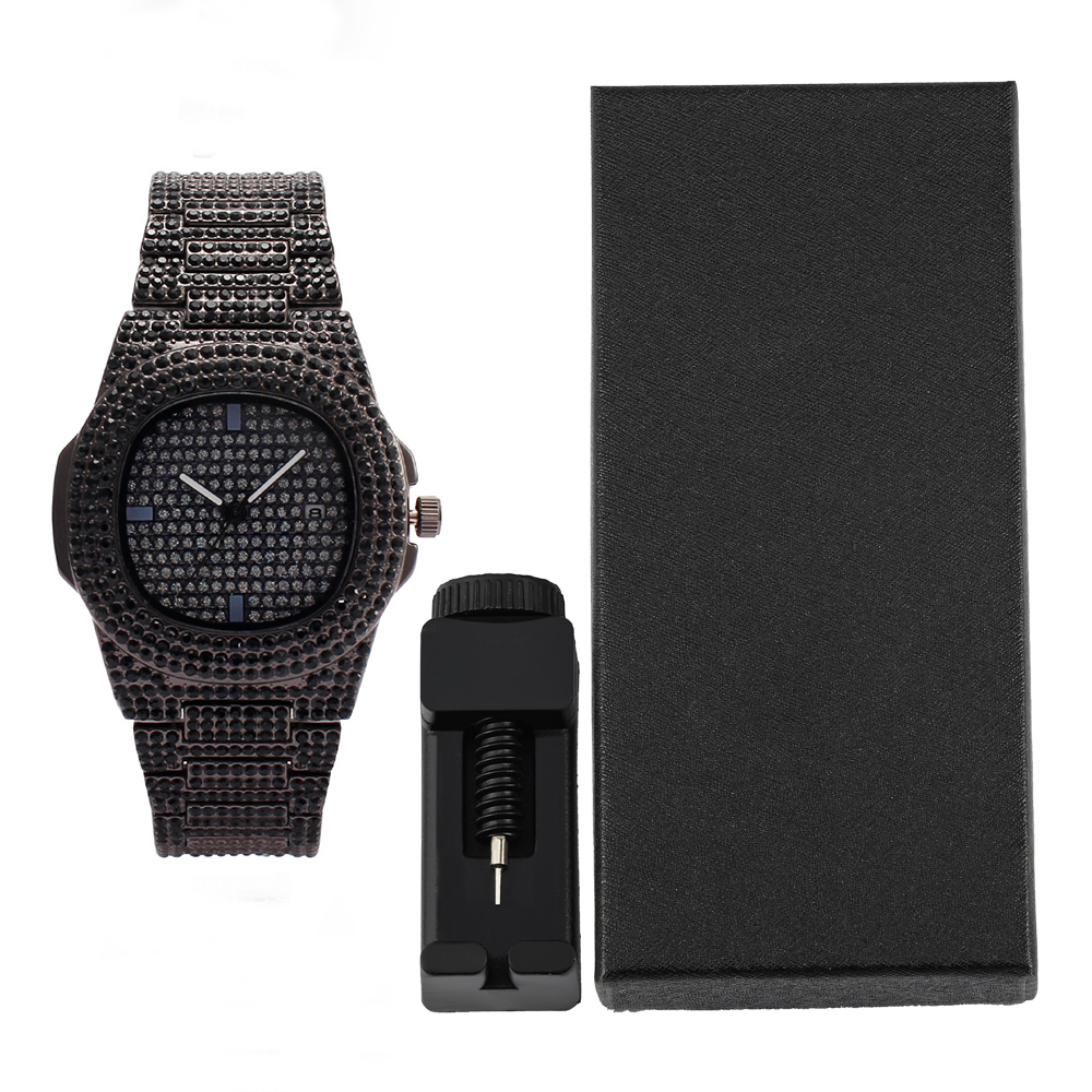 1pc Men Women Quartz Watch Ice - Jewelry Box Watches Bracelets のレビューと価格