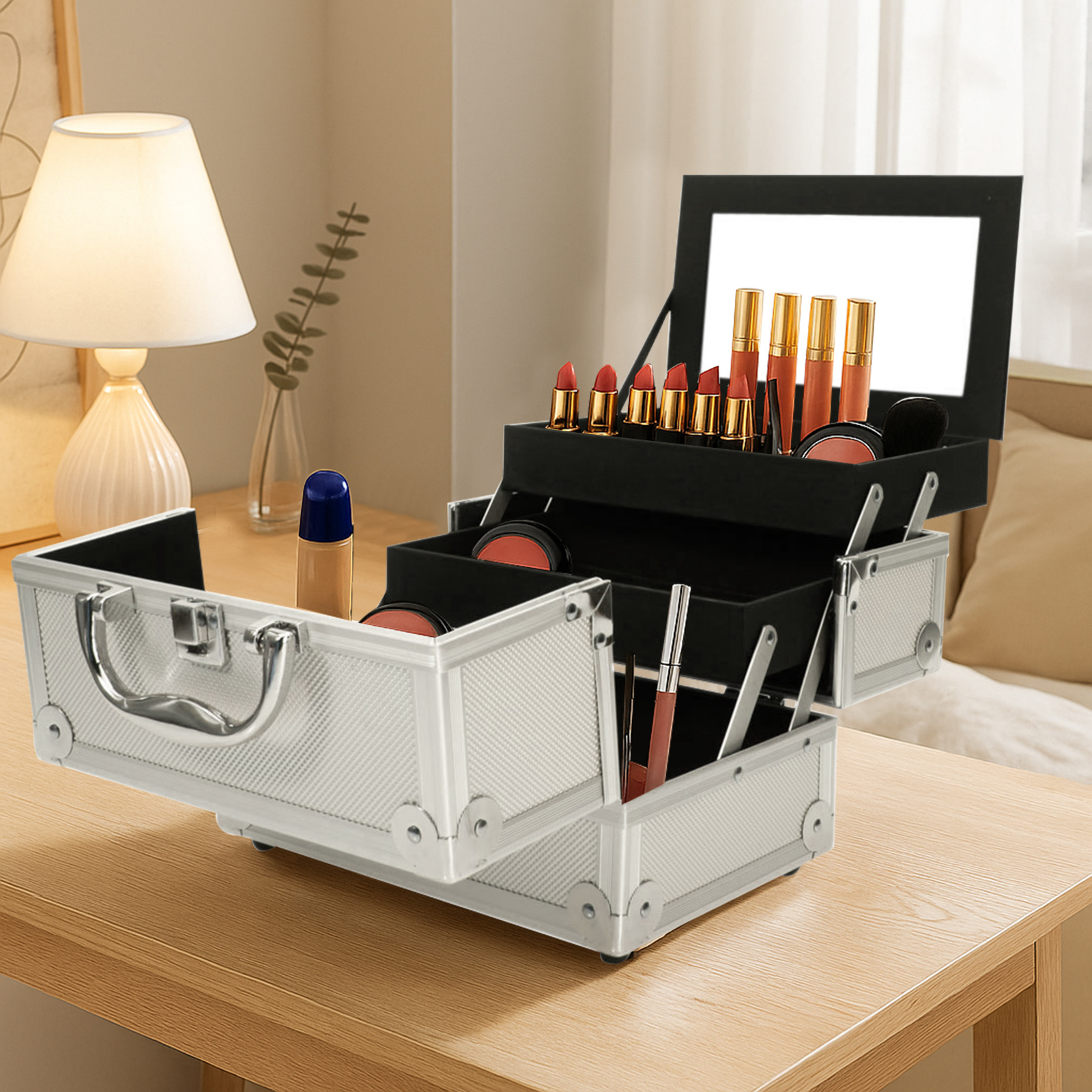 SM-2176 Aluminum Makeup Train  - The Jewelry & Watches のレビューと価格