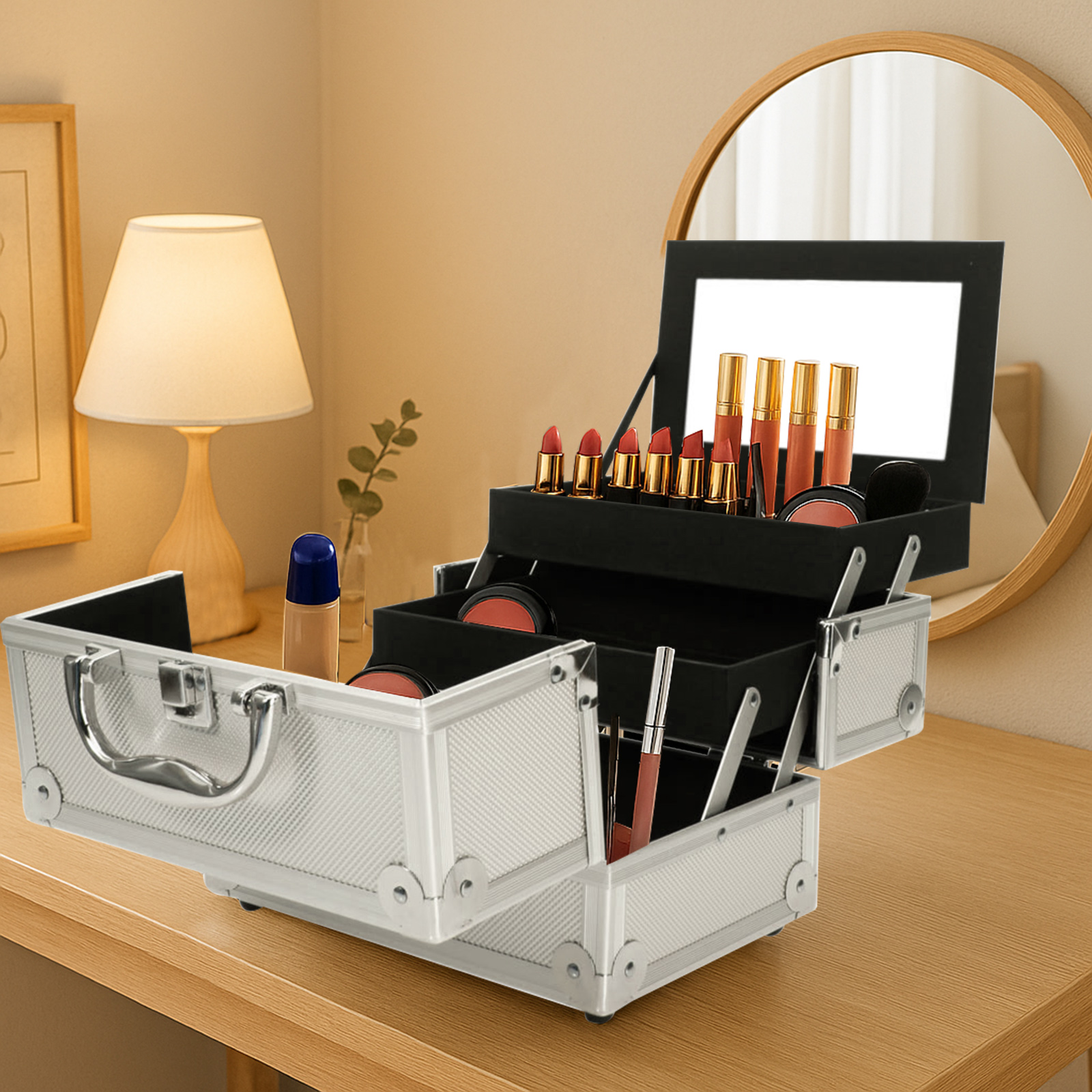 SM-2176 Aluminum Makeup Train  - The Jewelry & Watches のレビューと価格