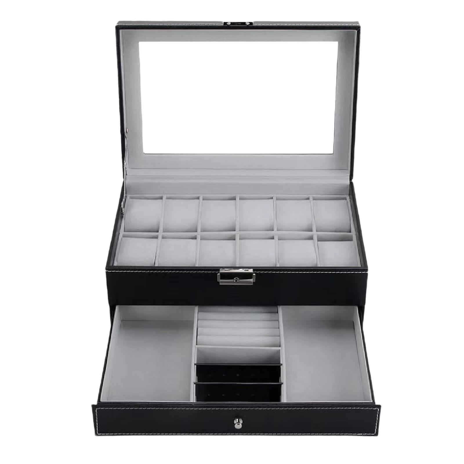 12 Slots PU Leather Watch Stor - Jewelry Box Watches Bracelets のレビューと価格