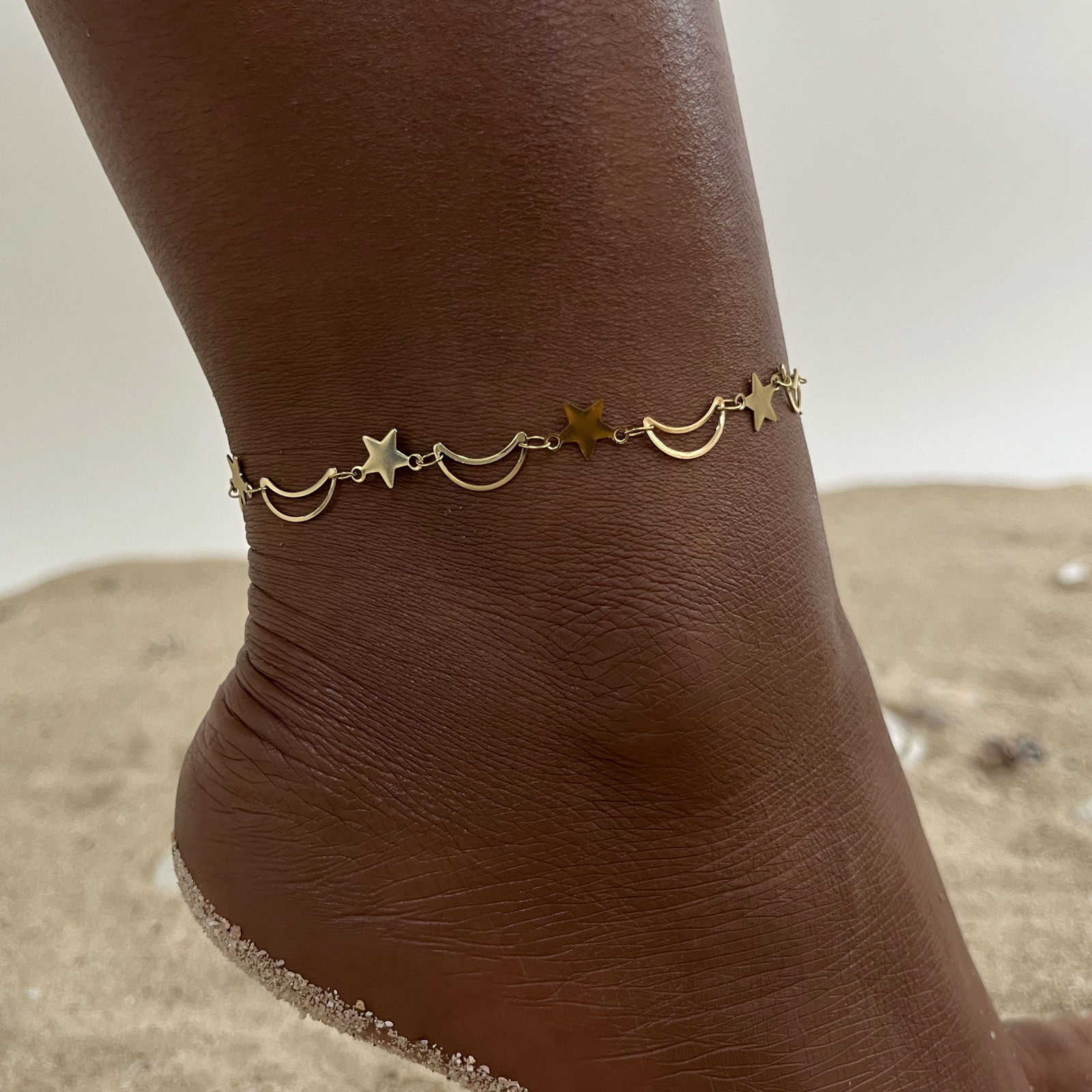 Dainty Hollow Star Moon Anklet - Jc Jewelry & Watches Photos のレビューと価格