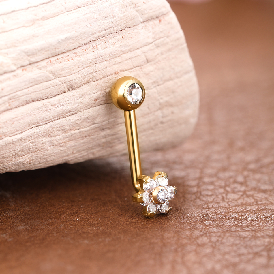 1PC Titanium Christina Piercin - Christina Jewelry & Watches Marguerite Ørestik Forgyldt Sølv のレビューと価格