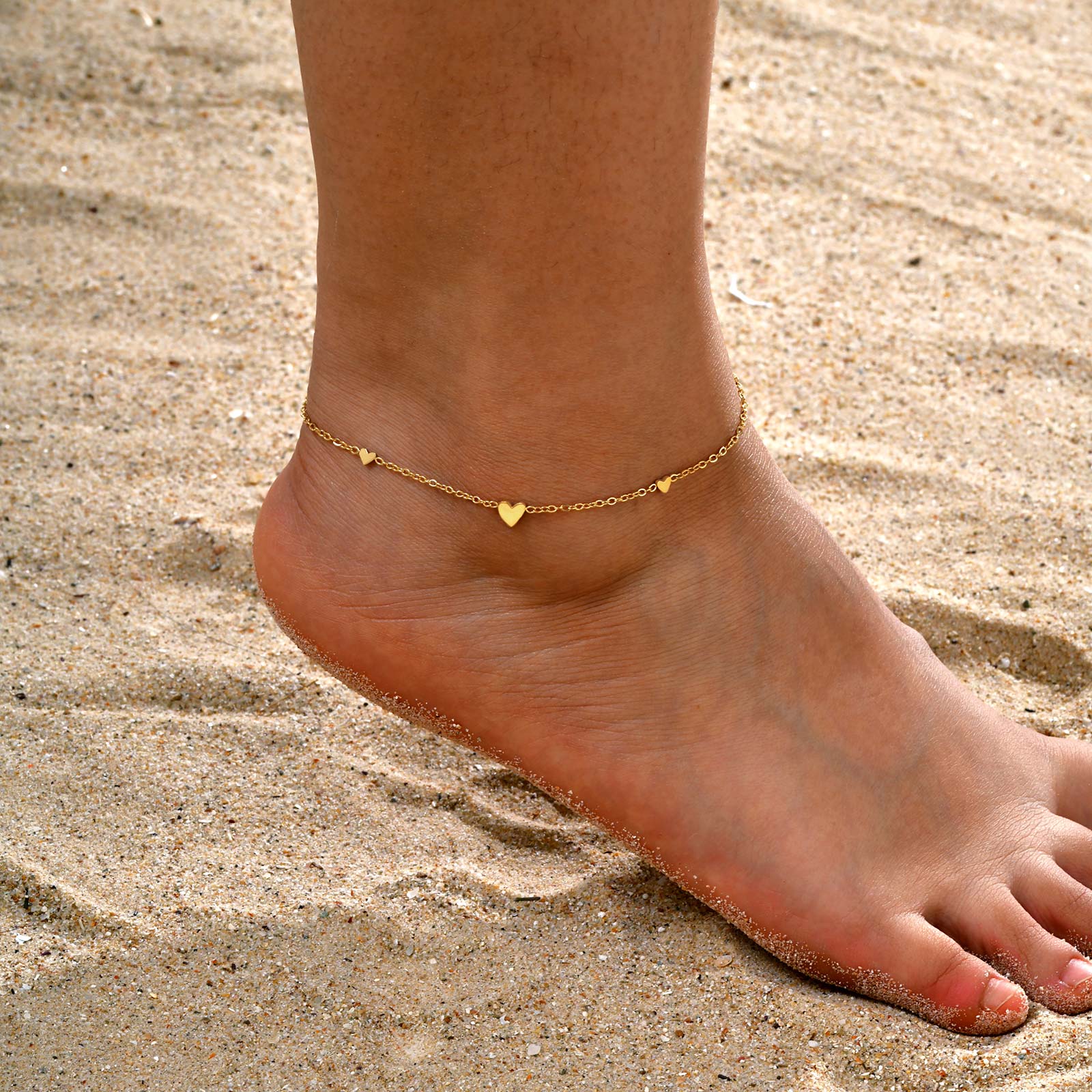 Stainless Steel Heart Anklets  - Jc Jewelry & Watches Photos のレビューと価格