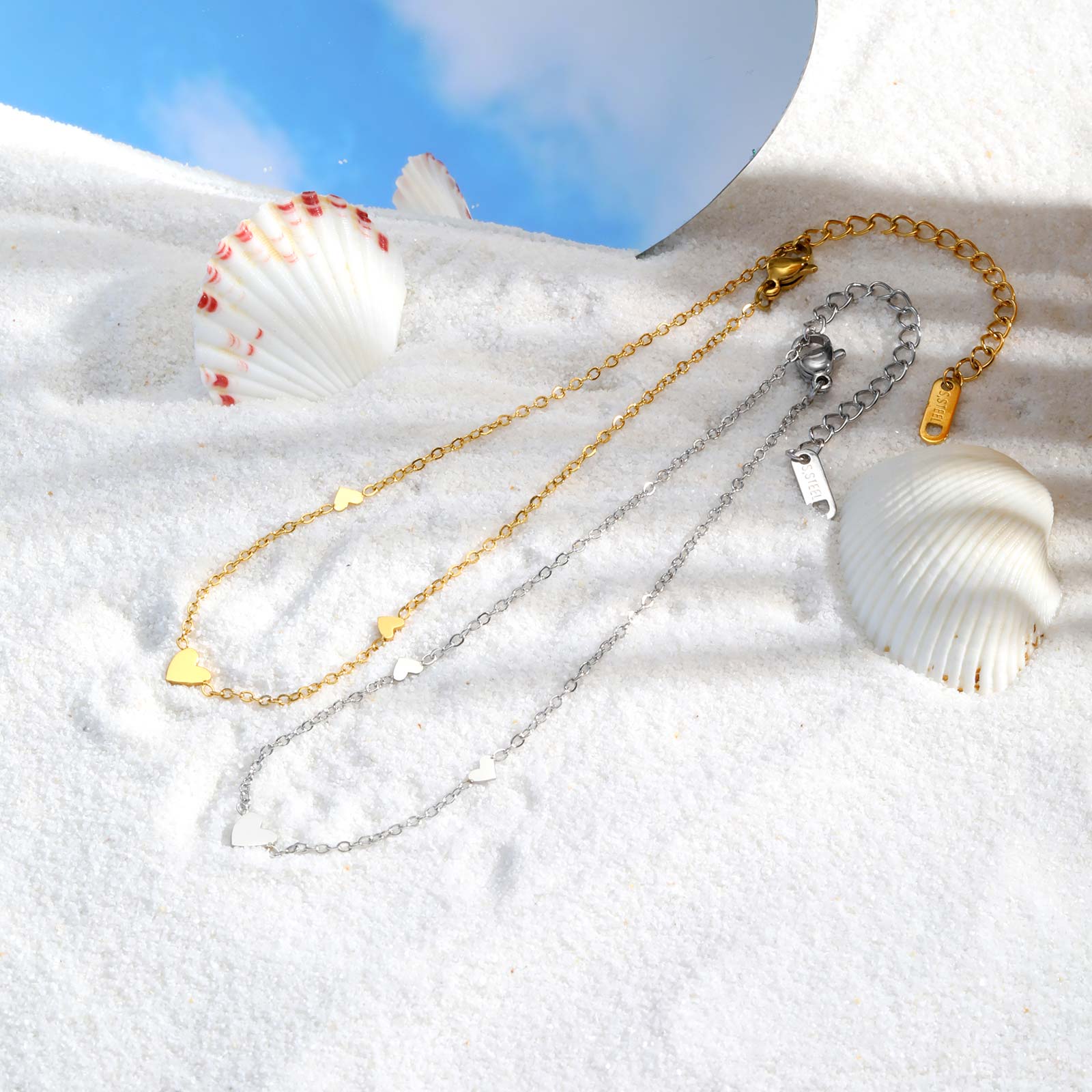 Stainless Steel Heart Anklets  - Jc Jewelry & Watches Photos のレビューと価格