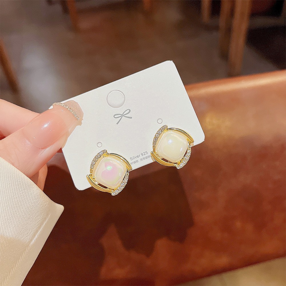 925 Silver Needle Korean Fashi - Pearl Stud Earrings のレビューと価格