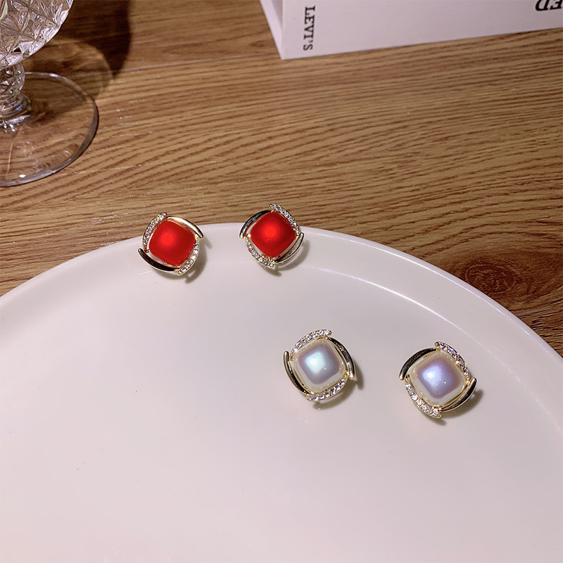 925 Silver Needle Korean Fashi - Pearl Stud Earrings のレビューと価格
