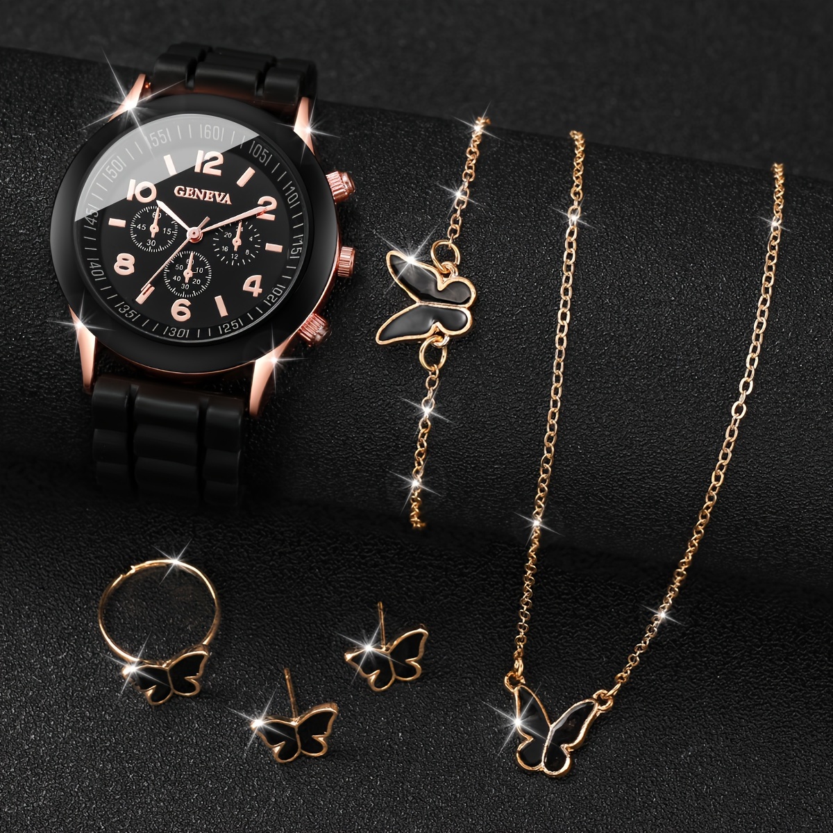 6PCS/Set Women's Watch Casual  - Jewelry Box Watches Bracelets のレビューと価格