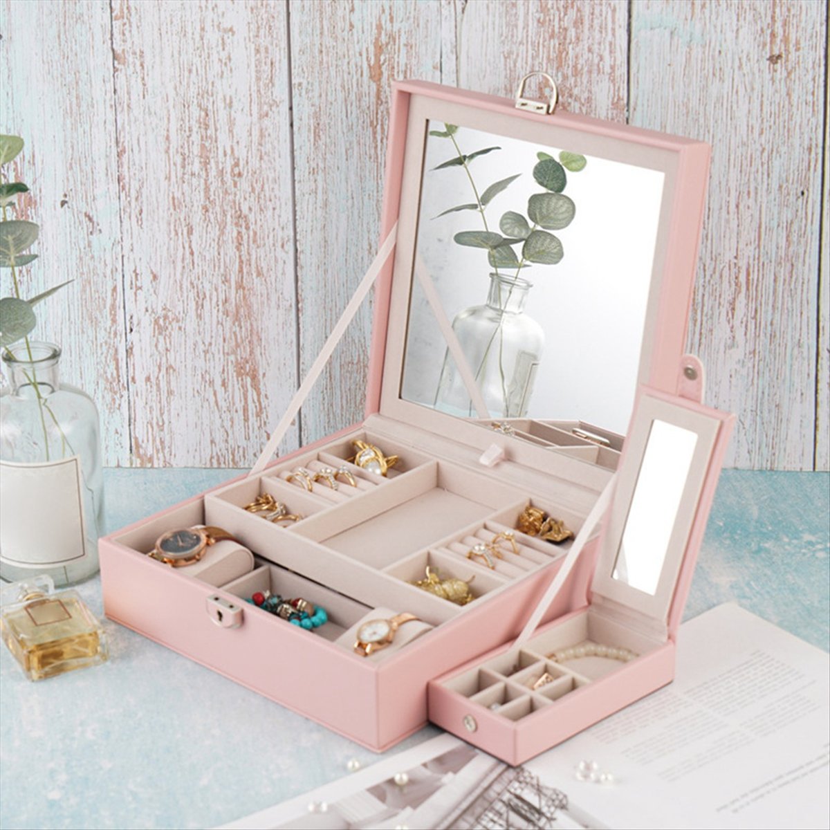 ABQR Girly Pink Jewelry Box Je - The Jewelry & Watches のレビューと価格