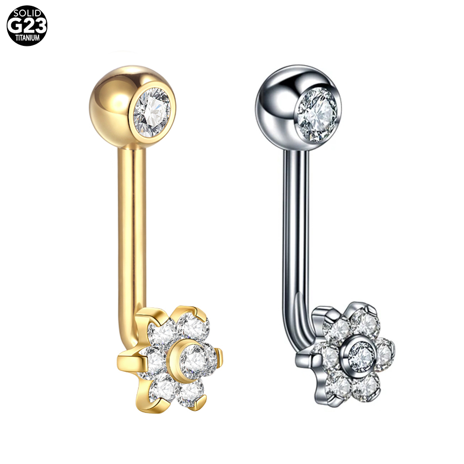1Pc G23 Titanium Crystal Flowe - Christina Jewelry & Watches Marguerite Ørestik Forgyldt Sølv のレビューと価格