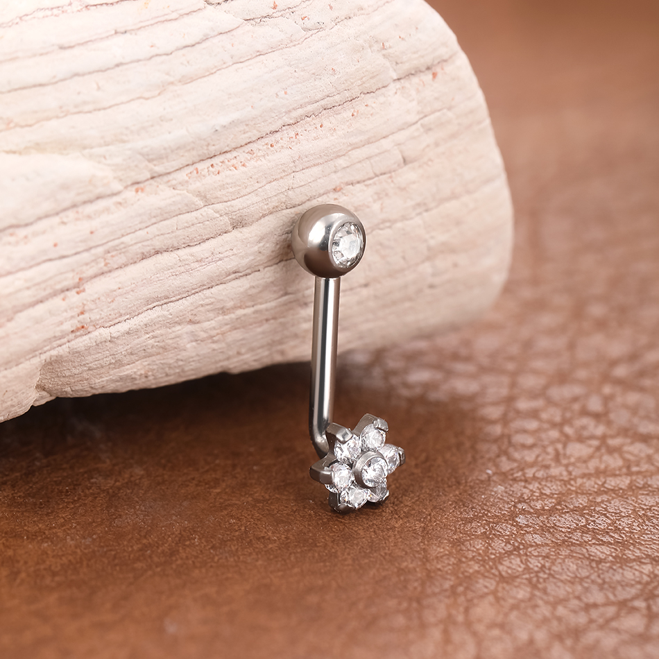 1Pc G23 Titanium Crystal Flowe - Christina Jewelry & Watches Marguerite Ørestik Forgyldt Sølv のレビューと価格