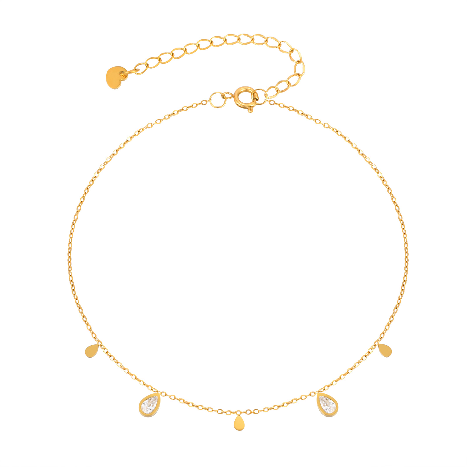 Dainty Water Drop Zircon Ankle - Jc Jewelry & Watches Photos のレビューと価格