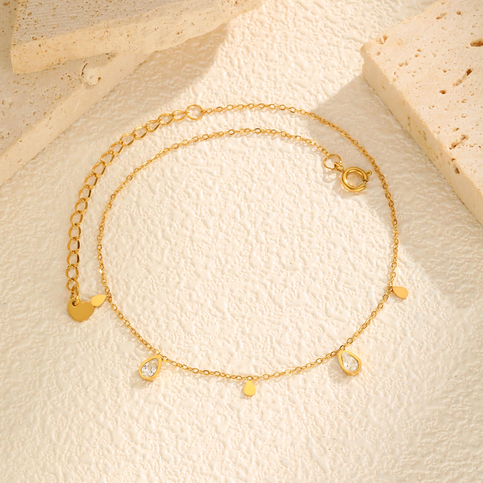 Dainty Water Drop Zircon Ankle - Jc Jewelry & Watches Photos のレビューと価格
