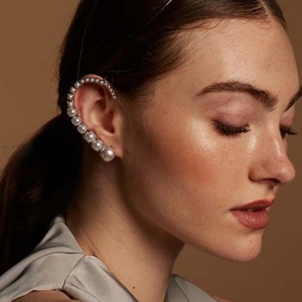 Stonefans Pearl Ear Clips With - Pearl Stud Earrings のレビューと価格