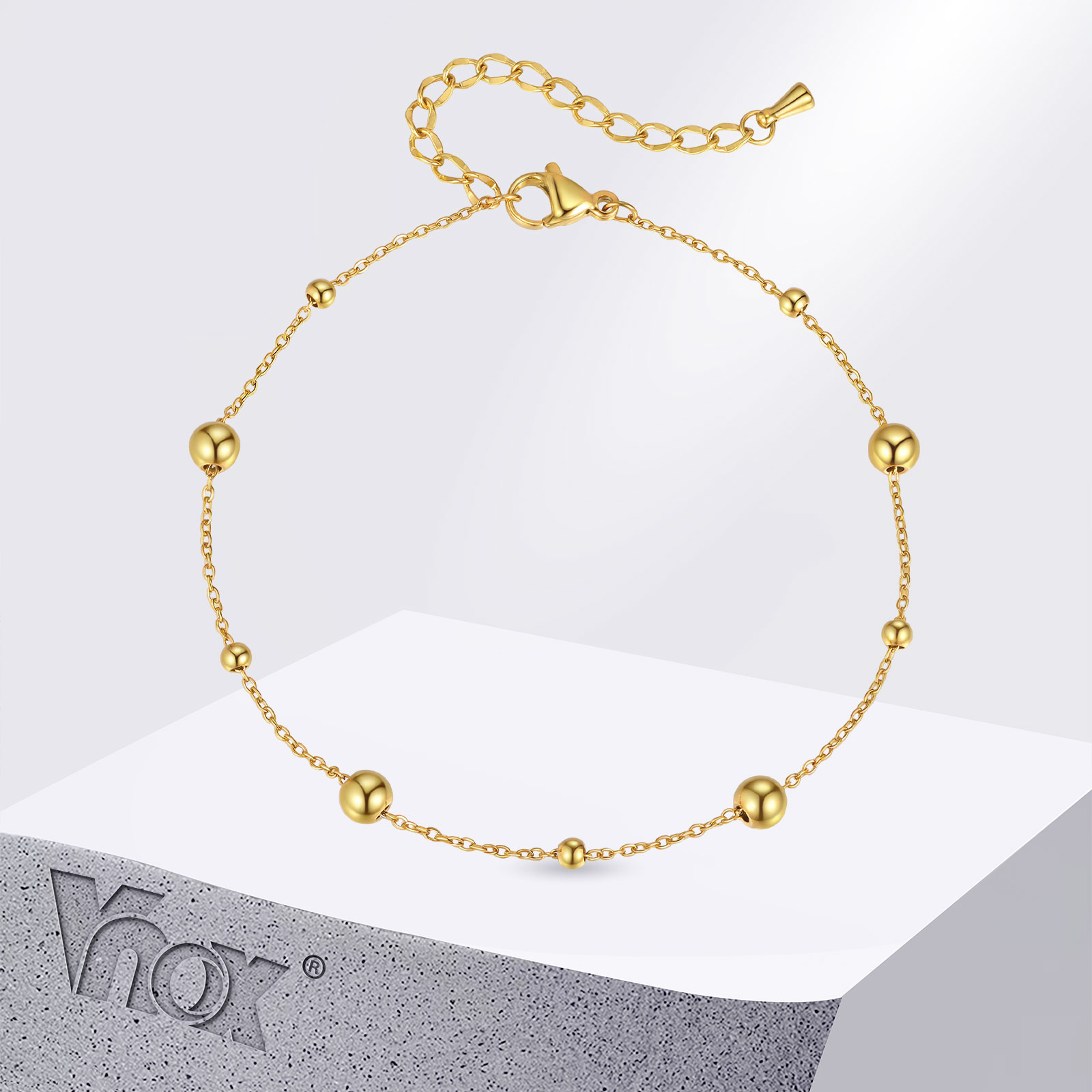 Vnox Stainless Steel Small Bea - Jc Jewelry & Watches Photos のレビューと価格