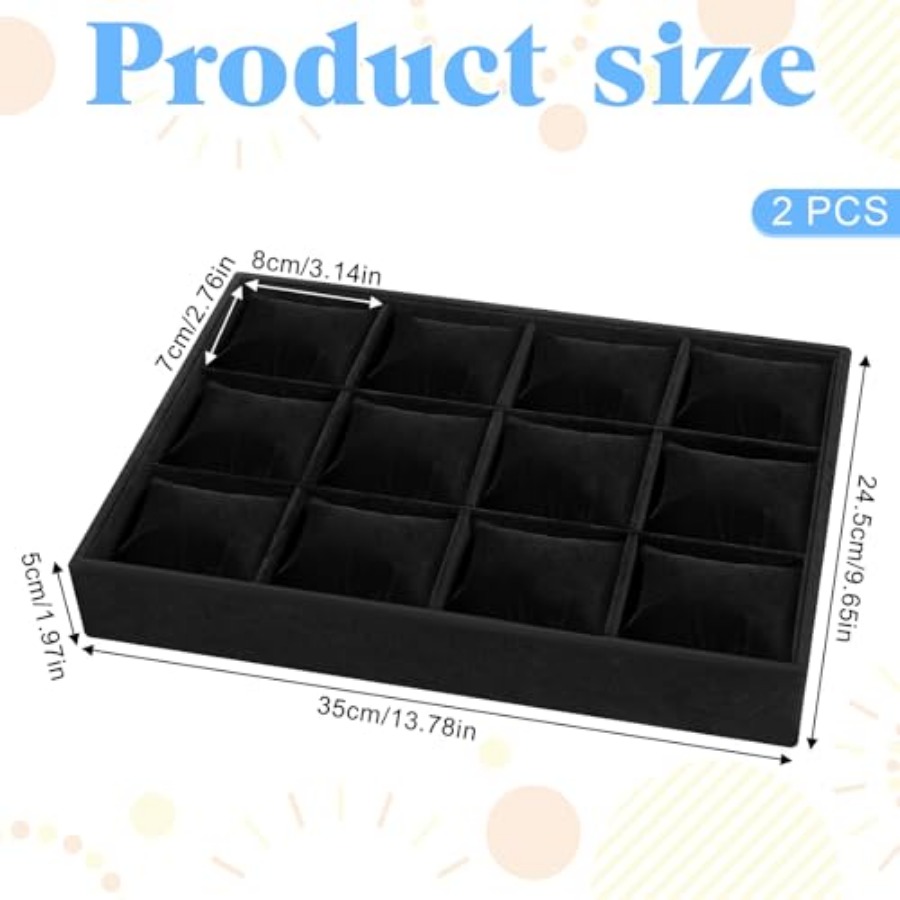 2 PCS Watch Tray, 12 Grid Watc - Jewelry Box Watches Bracelets のレビューと価格