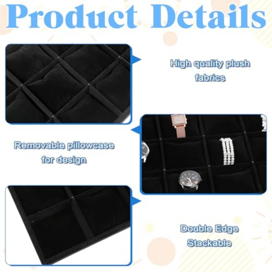 2 PCS Watch Tray, 12 Grid Watc - Jewelry Box Watches Bracelets のレビューと価格