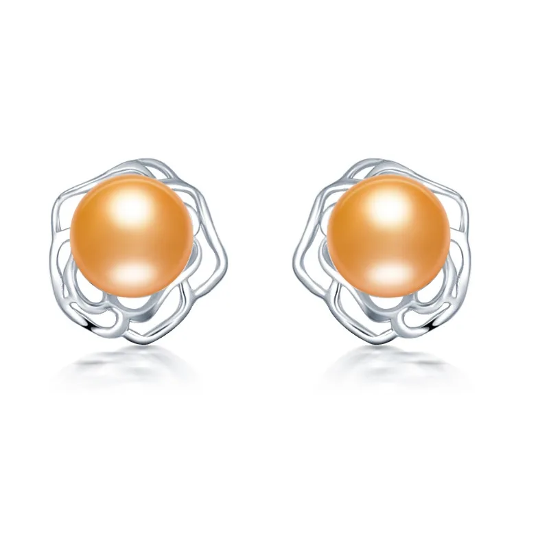 Dainashi Peony Flower Retro St - Pearl Stud Earrings のレビューと価格