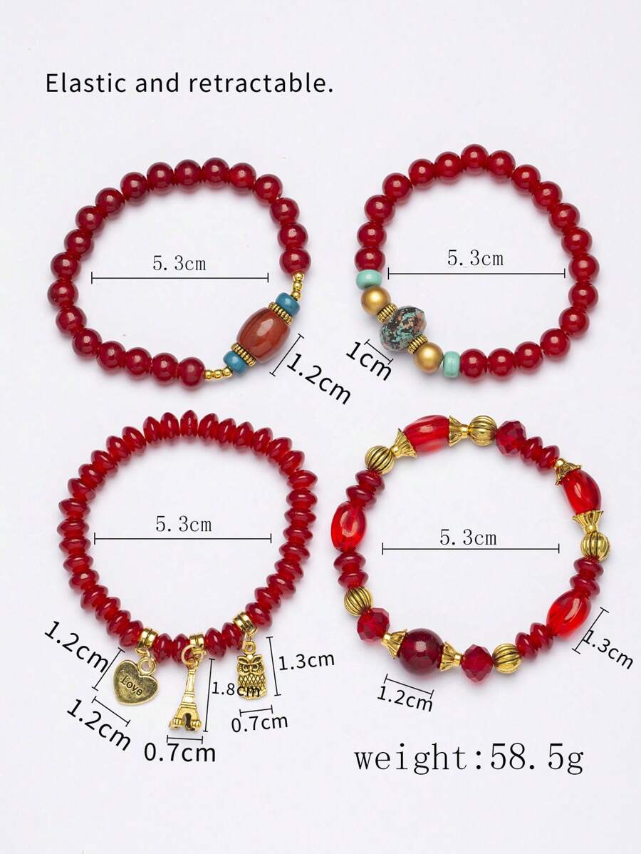1 Set Of 4pcs Boho Style Decor - The Jewelry & Watches のレビューと価格
